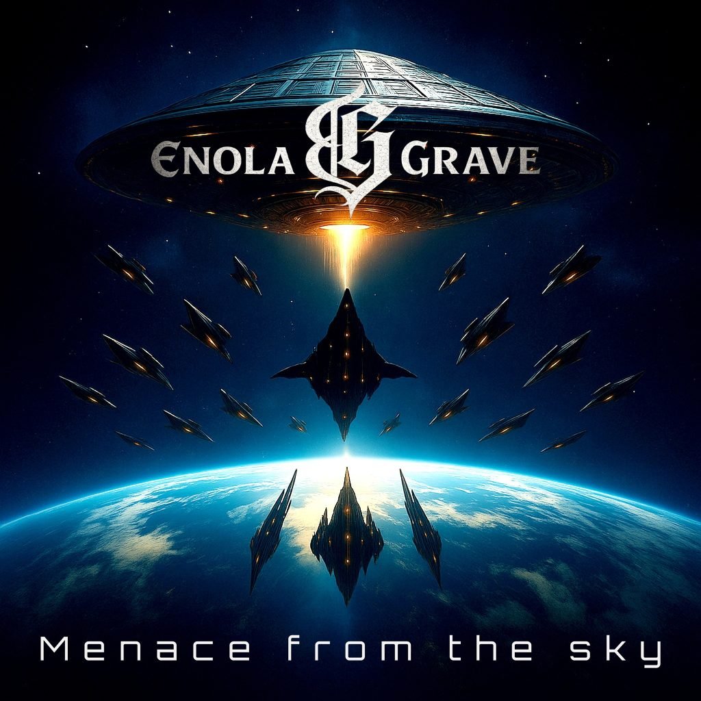Enola Grave, cover artwork Menace from the sky