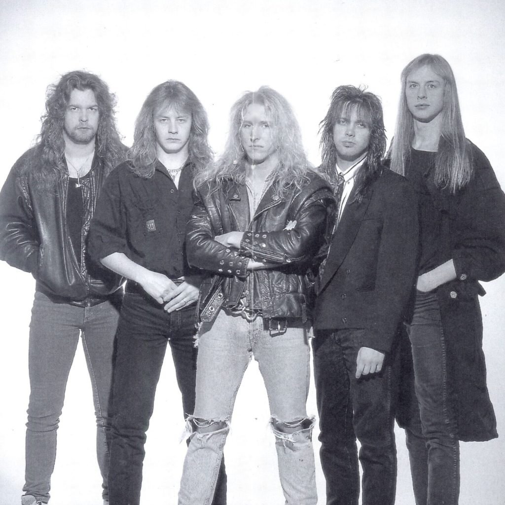 Candlemass – band photo from the Chapter VI (1992) era, featuring the lineup with Thomas Vikström on vocals.